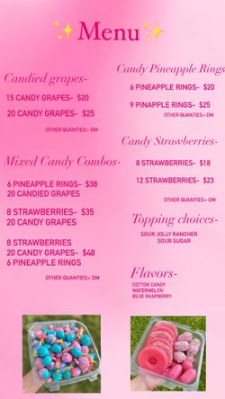 CANDIED FRUITS! ETERNAL FLOWERS! FAIR FOODS!