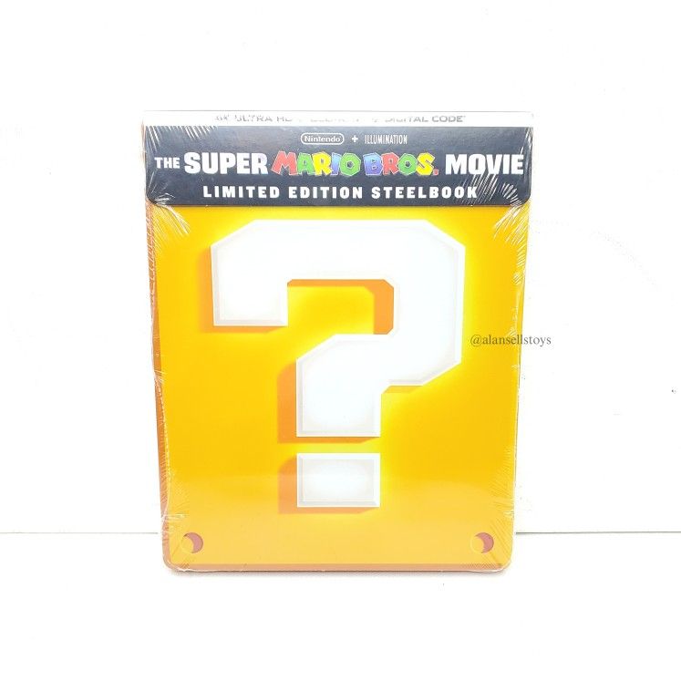 NEW 2025 THE SUPER MARIO BROS. MOVIE 4K+BLU-RAY+DIGITAL STEELBOOK NEW! SEALED!