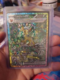 Leafeon ex #144 - SIR - Heavy Play/Damaged(Possibly Water Damage)