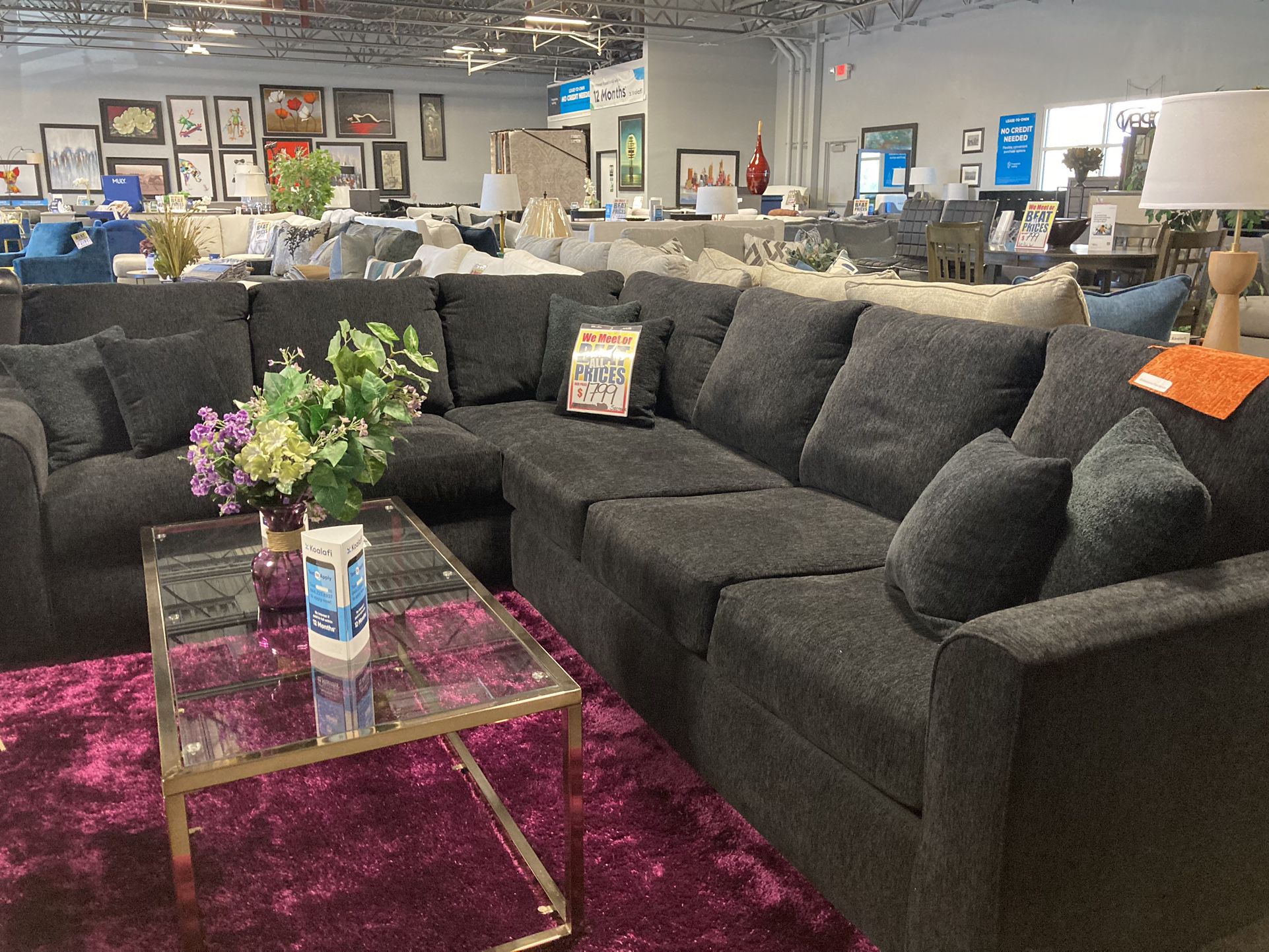 Black Sectional ⚫️🖤 $1,699