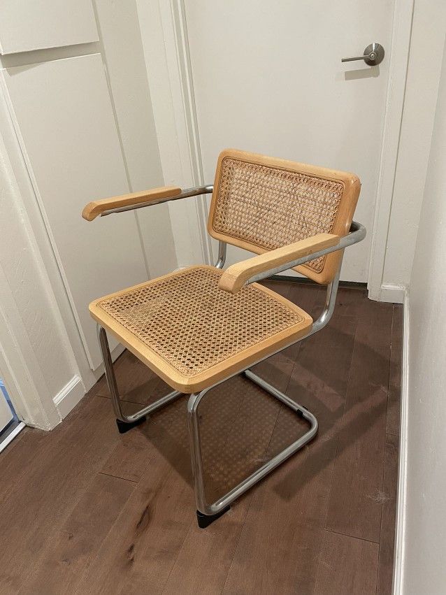 Mid Century Modern Cane Cesca Chairs, Italian Marcel Breuer Replicas