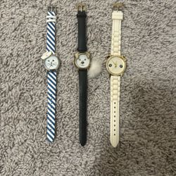 Girls watches (cat, dog, and a panda)