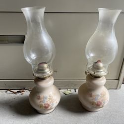 Two Vintage Oil Lamp 