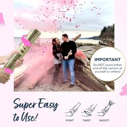 REVEALATIONS GENDER REVEAL CONFETTI  POWDER CANNON