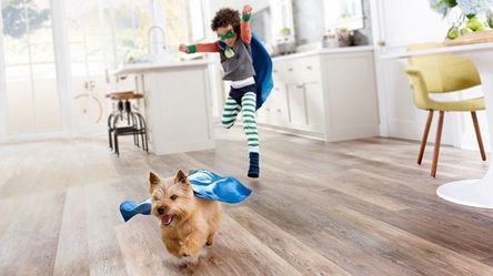 Waterproof floors, kids and pets friendly it means no allergies and air quality. Sale $1.49
