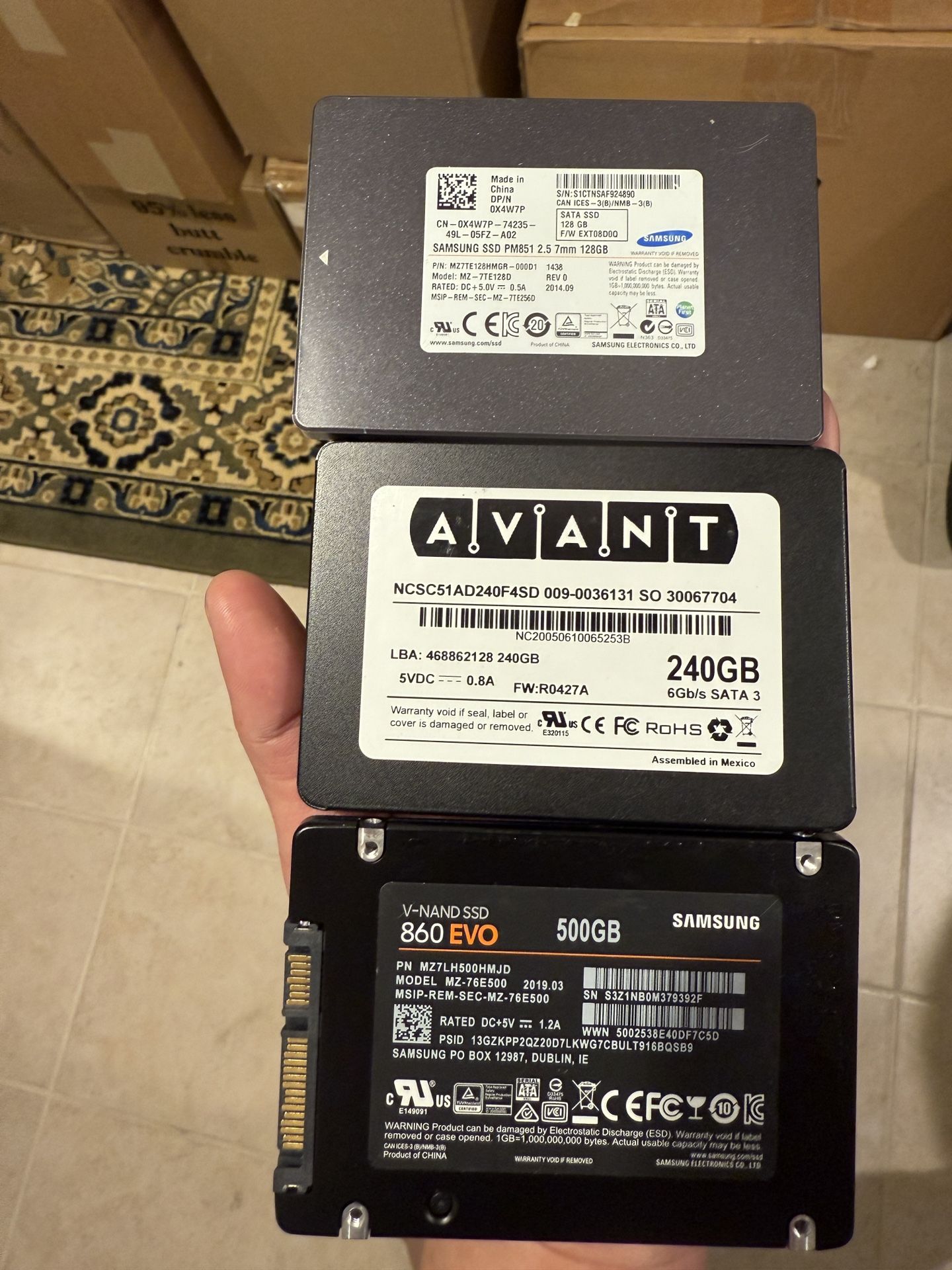 Ssd 128,240,500g.hard Drive Storage
