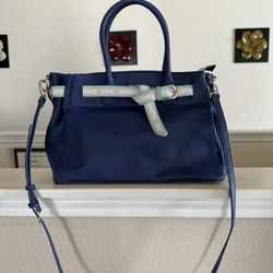 MARIO VALENTINO SPA Blue Bag Handbag Women's Shoulder Love Strap RARE