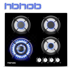 HBHOB HBG4601 24 Inches Gas Stove 4 Burners Glass Surface