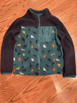 Boys Dinosaur Fleece Jacket Size 8