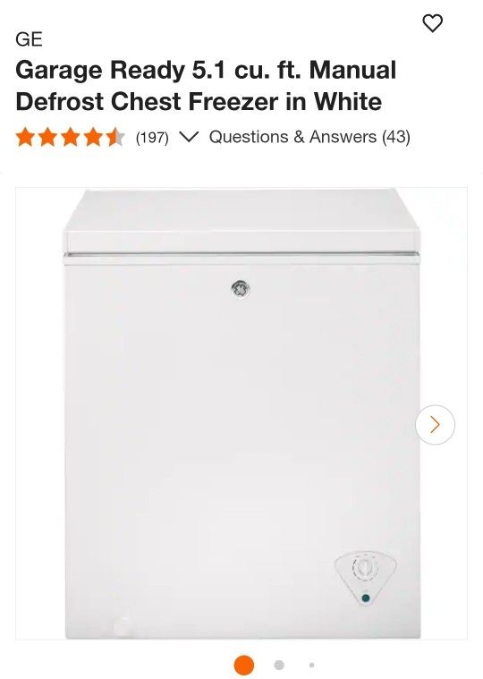 GE 5.1 cu. ft. Chest Freezer
