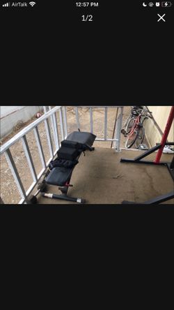 Workout bench and pull up bar
