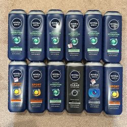 Nivea Men body wash 16.9 oz: $3 each