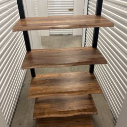 5 Shelf Live Edge Bookshelf 