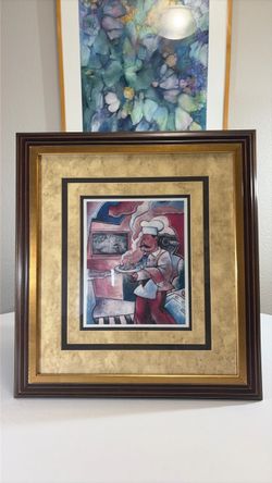Linguini Dotticelli" Framed Chef Art Print by John Milan (20x22)