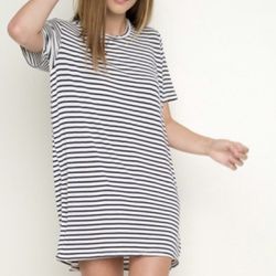 Brandy Melville Oversized Striped T-Shirt Dress, Size OS, See Below 