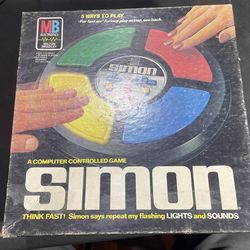 Vintage 1978 Milton Bradley Simon Memory Game Light Sounds 4850 w/ Original Box worked GREAT