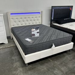 New Queen Bed Frame With Mattress 