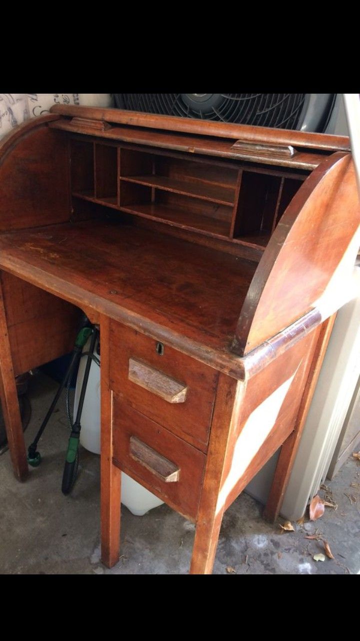 Antique solid wood 100 yr old desk