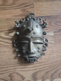 Vintage brass mask