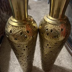 Gold Flower Vases 