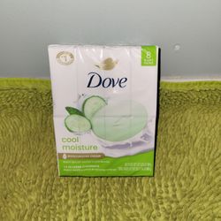 Pack 8 Bar Soap Dove Cool Moisture Cucumber And Green Tea Scent 