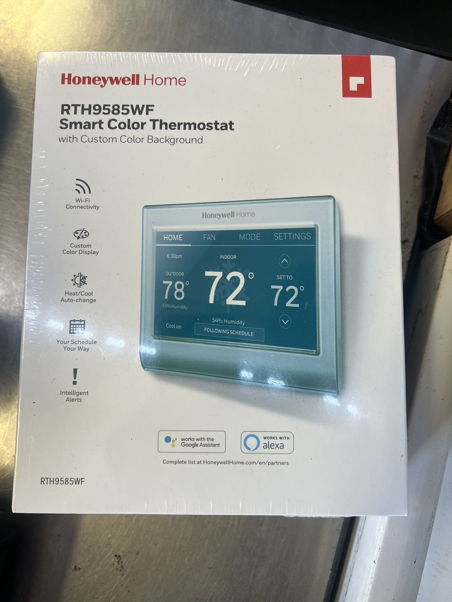 Honeywell Home RTH9585WF1004 Wi-Fi Smart Thermostat - Silver BRAND NEW