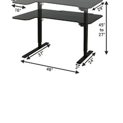 L shaped Standing desk With Lazyboy Office Chair