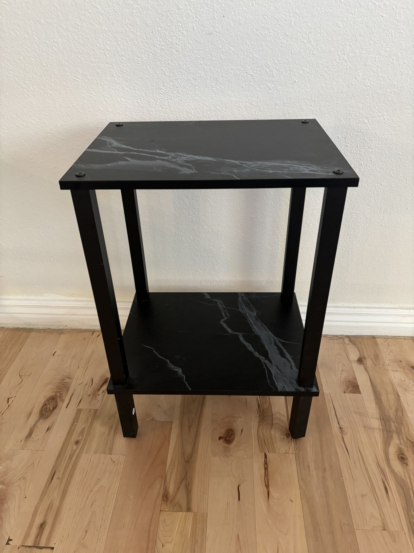 Black Marble Color Side Table / Printer Table, 12” X 14”, 24” Tall