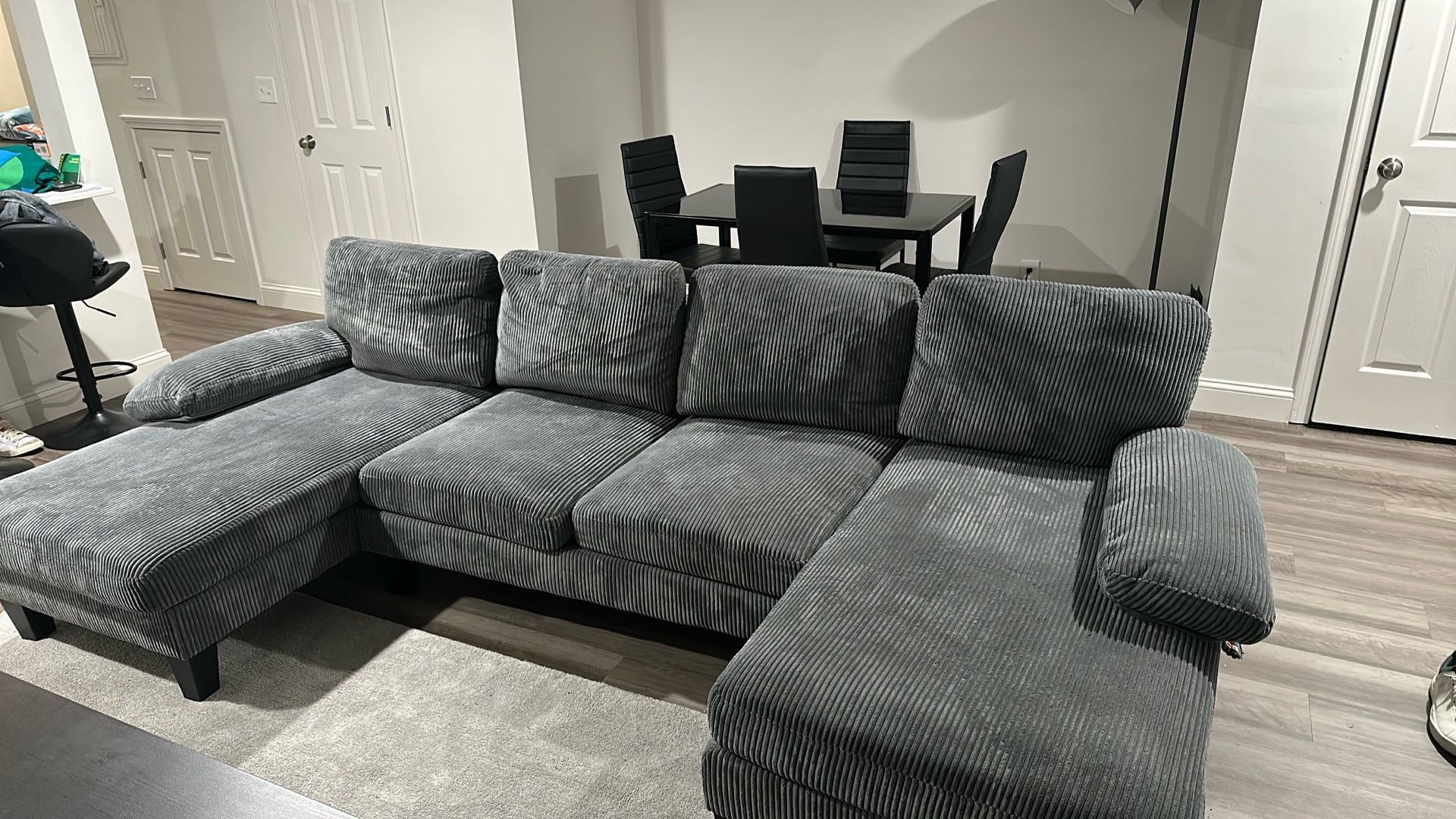 Couch AND Dining Table With Four Chairs