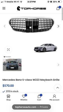 Mercedes Benz S-Class W223 Maybach Front Grille