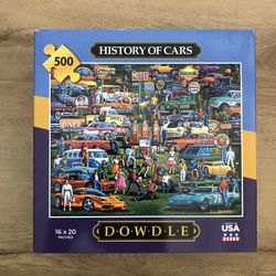 Dowdle Jigsaw Puzzles 500 Pieces- History Of Cars New Sealed Box 