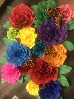 Cardstock flowers fiesta mexicana