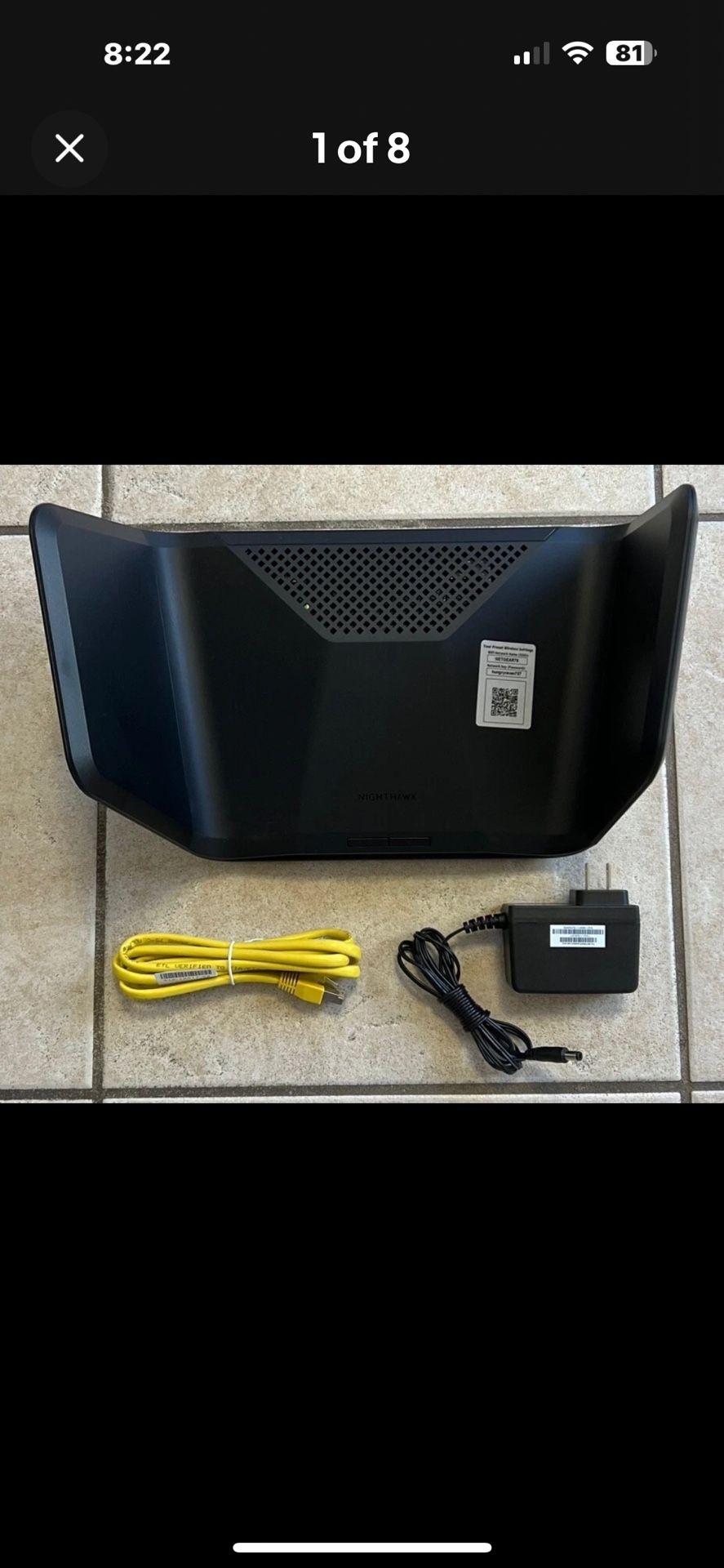 Netgear Nighthawk RAX78 AX8 8-Stream Tri-Band Wifi Router Open Box
