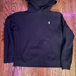 Black Polo No-Zip Hoodie