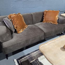 NEW SOFA BROWN VELVET 90x38