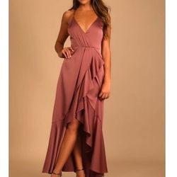 Lulus Mauve Satin Dress