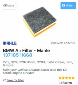 BMW Engine Air Filter 320, 328, 428