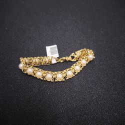 14k Gold Bracelet With Pearls