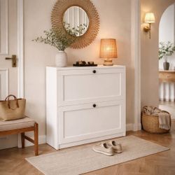 Shoe Cabinet with 2 Flip Drawers