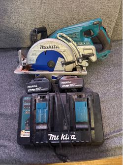 Makita circular 7 1/4saw comes with 2 batteries 5.A