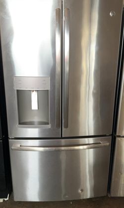 GE  3 Door Stainless Steel Refrigerator
