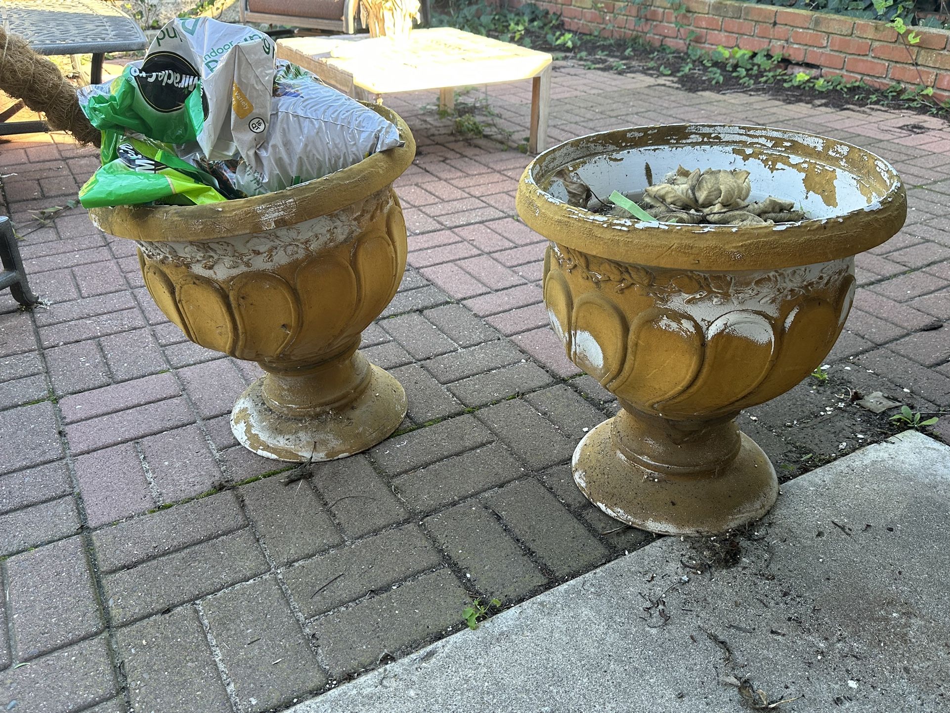 Two Matching Outdoor Planters