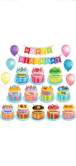 20 Pcs Happy Birthday Cutouts Decoration Set