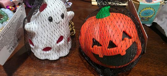 Halloween Squeeze Ghost and Pumpkin- each sold seperately
