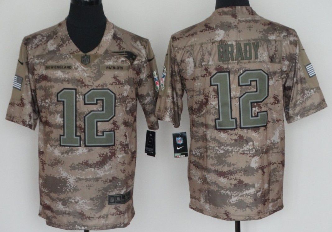 New England Patriots camo jersey #12 Brady