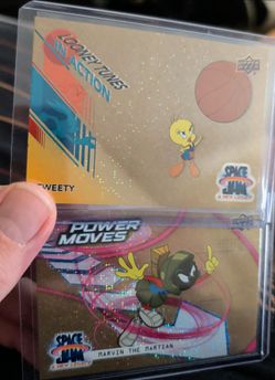 Gold Power Move Space jam cards