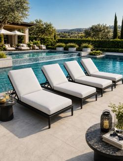 Restoration Hardware Aluminum Pool Loungers
