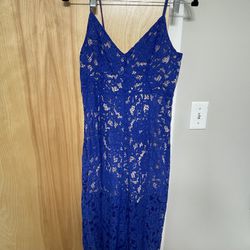 Lulus Blue Lace Dress