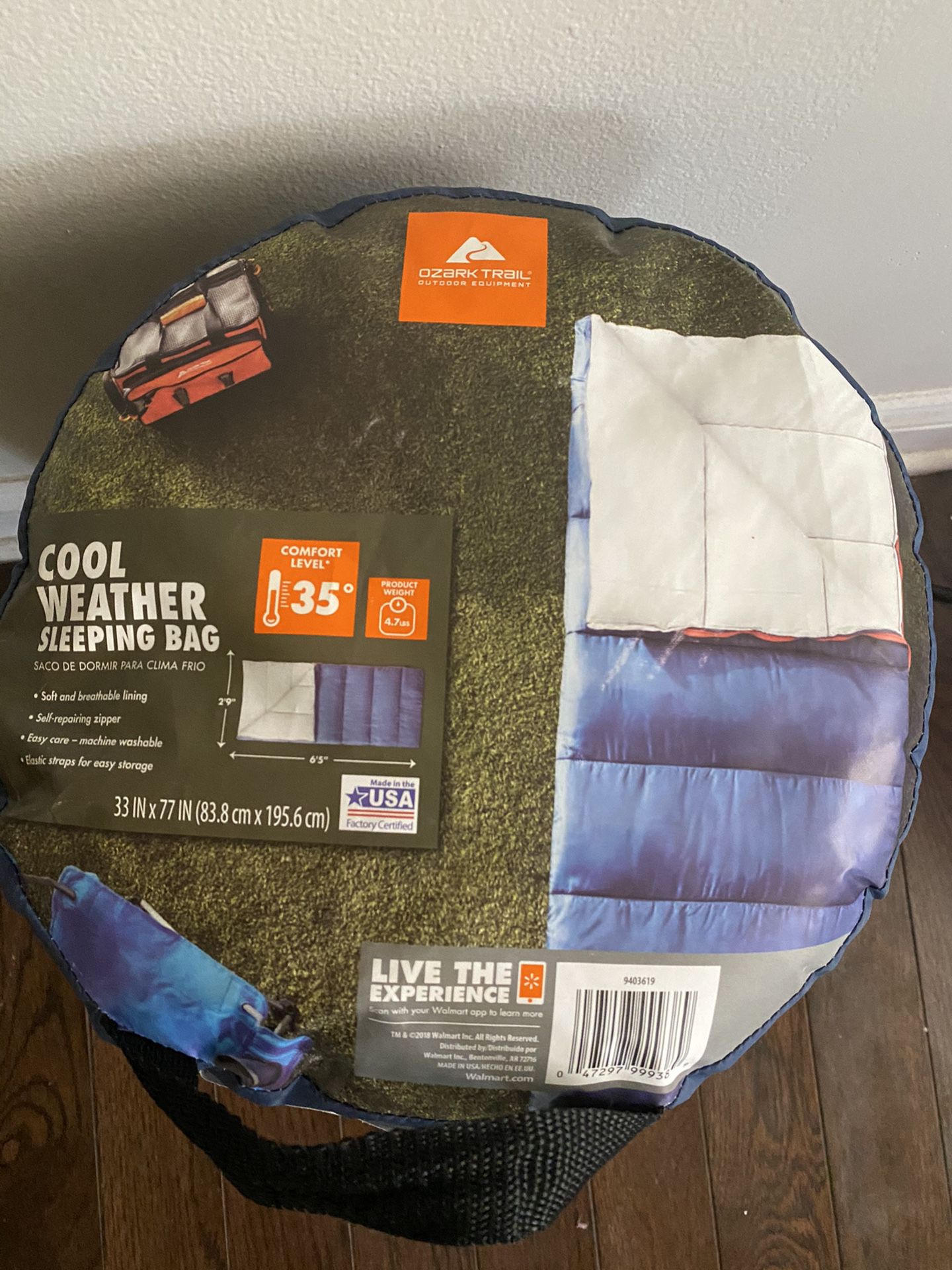 Ozark Trail 35F with soft liner camping Sleeping Bag