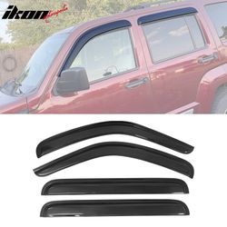 Fits 2008-2014 Jeep Liberty Window Visors Acrylic Sun Rain Deflector Guard 4Pc Set